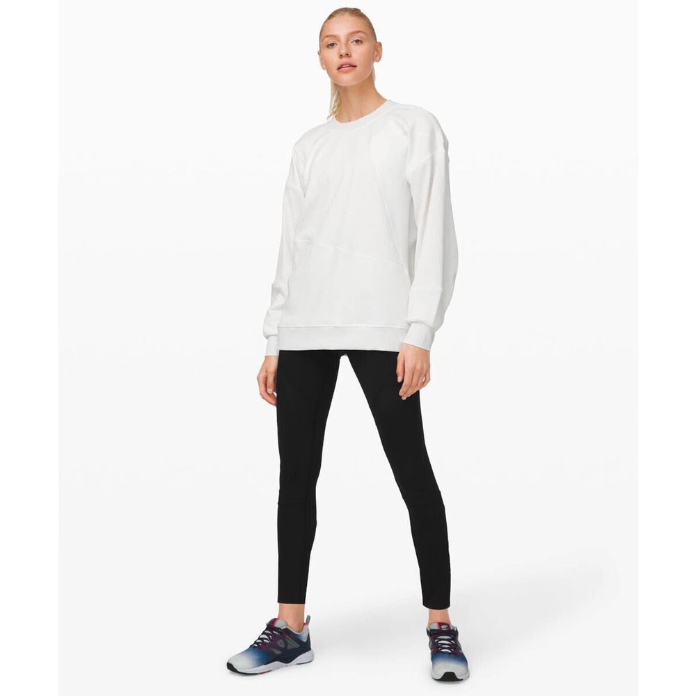 Lululemon Perfectly Oversized Crew Patch Sweatshirt Off White Limited Edition 8 - Picture 10 of 13